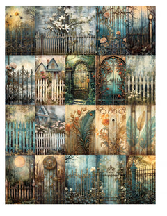 Enchanted Fence Junk Journal Pages - CraftNest