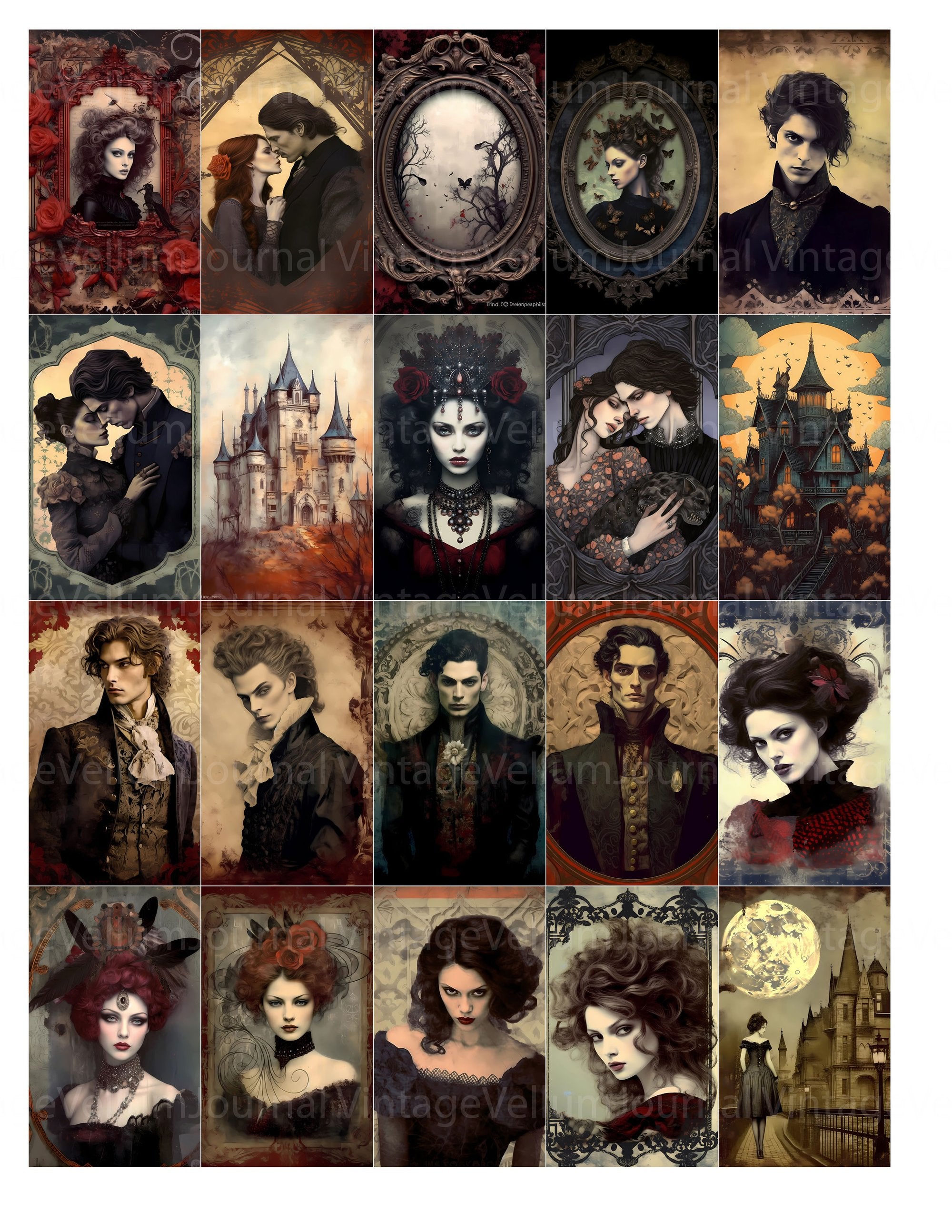 Vampires Junk Journal Pages - CraftNest