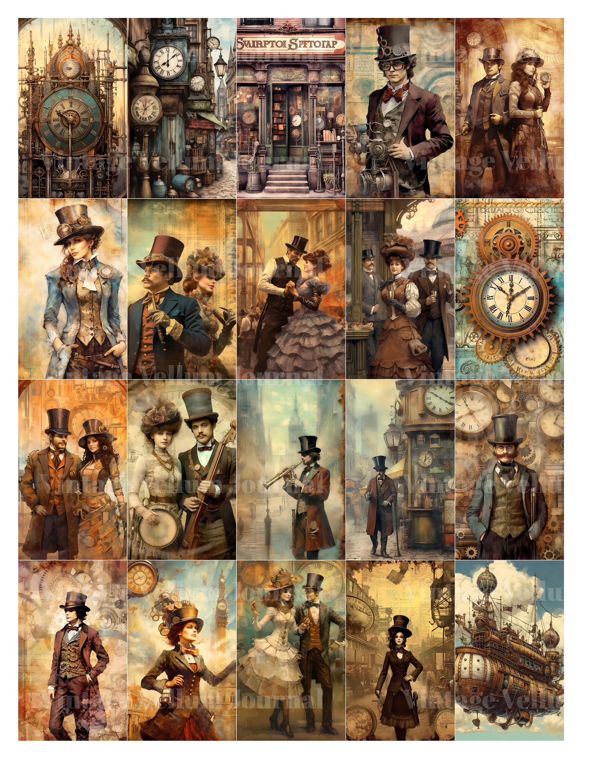 Steampunk Metropolitan World Junk Journal Pages - CraftNest