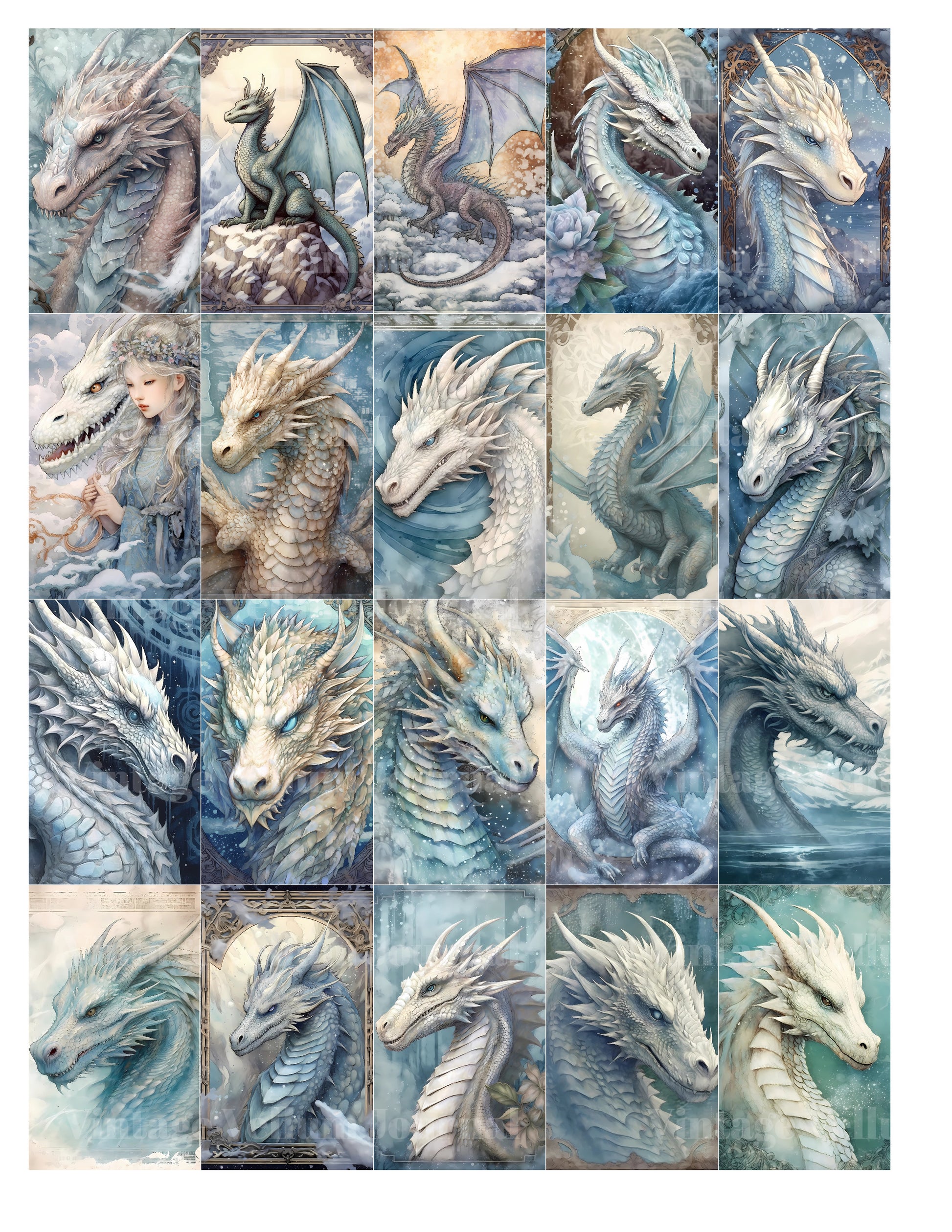 Ice Dragon Junk Journal Pages - CraftNest