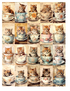 Kitten In A Cup Junk Journal Pages - CraftNest