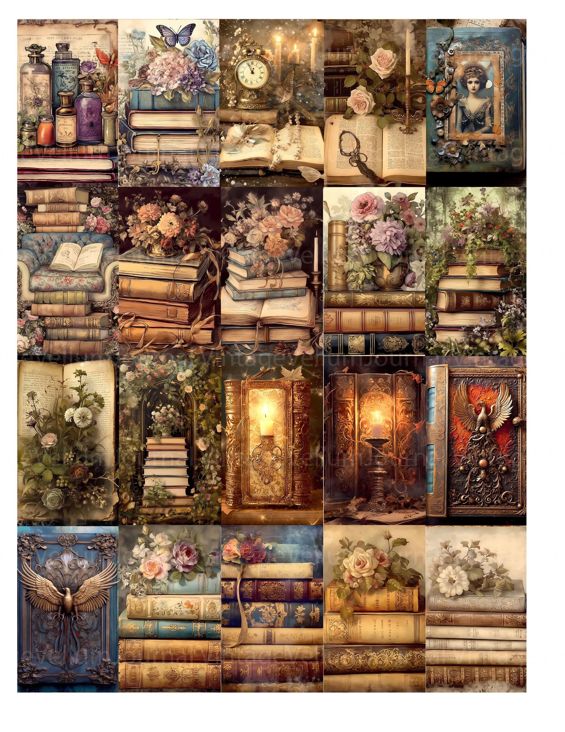 Enchanted Books Junk Journal Pages - CraftNest