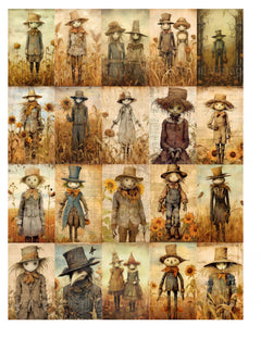 Scarecrows Junk Journal Pages - CraftNest