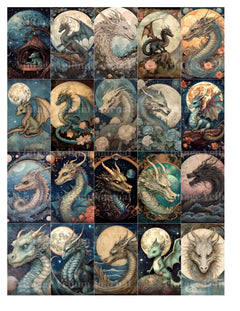 Moon Dragons Junk Journal Pages - CraftNest