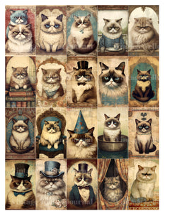 Grumpy Cats Junk Journal Pages - CraftNest