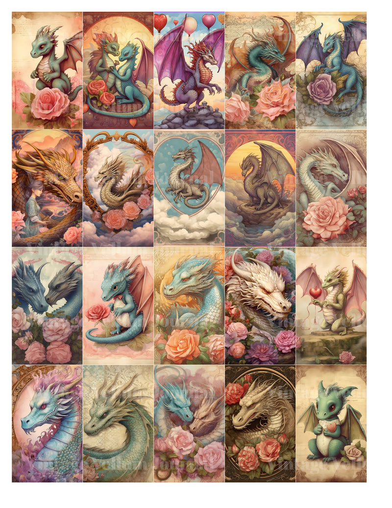 Love Dragons Junk Journal Pages - CraftNest