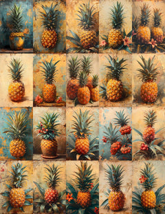 Pineapple Junk Journal Pages - CraftNest - Digital Crafting and Art