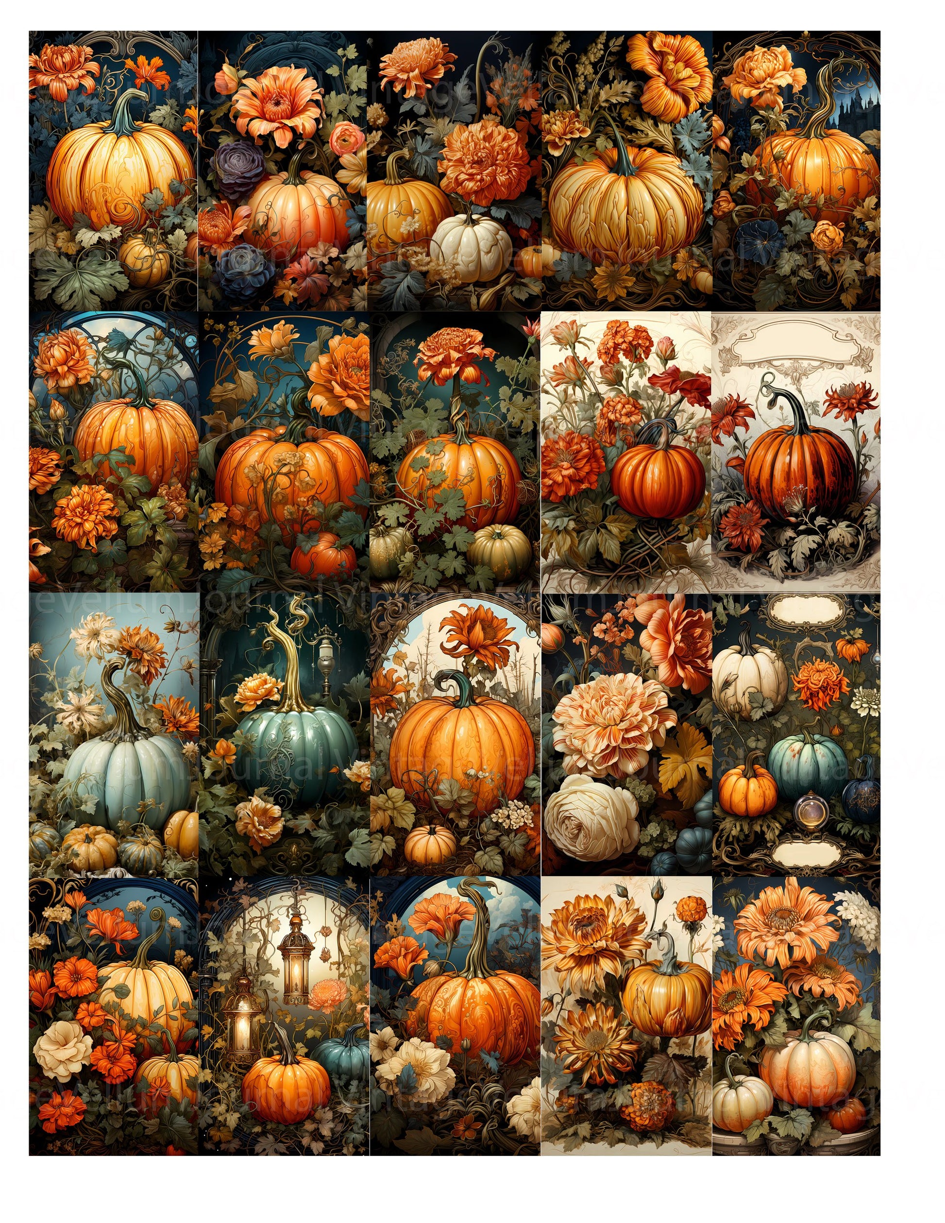 Pumpkin Varieties Junk Journal Pages - CraftNest