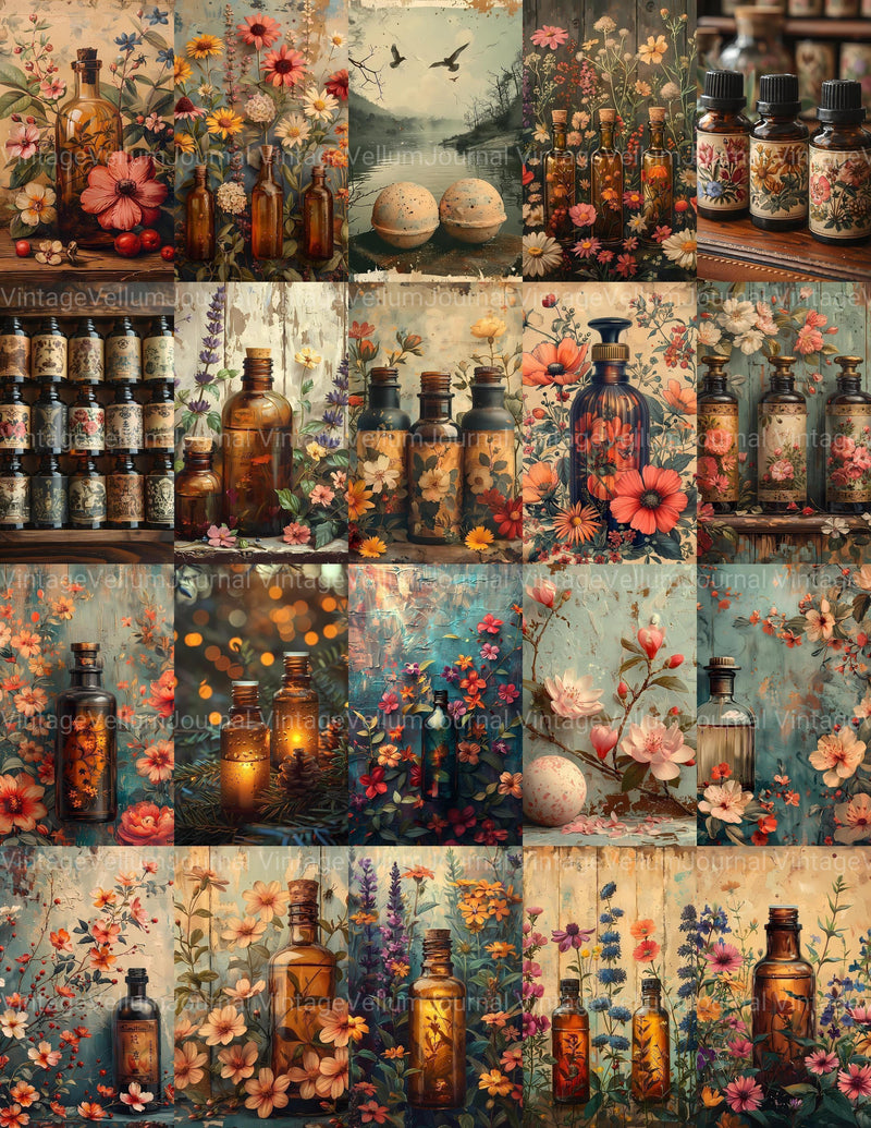 Aromatherapy Junk Journal Pages - CraftNest - Digital Crafting and Art