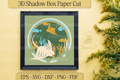 Stingray Ocean 3D Shadow Box Clipart Bundle - CraftNest - Digital Crafting and Art