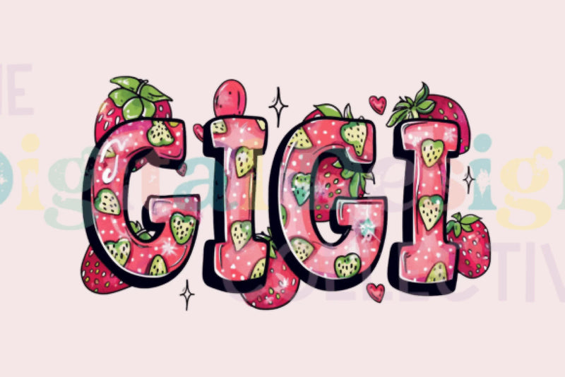 Strawberry Gigi Graphic Design Clipart Bundle - CraftNest - Digital Crafting and Art