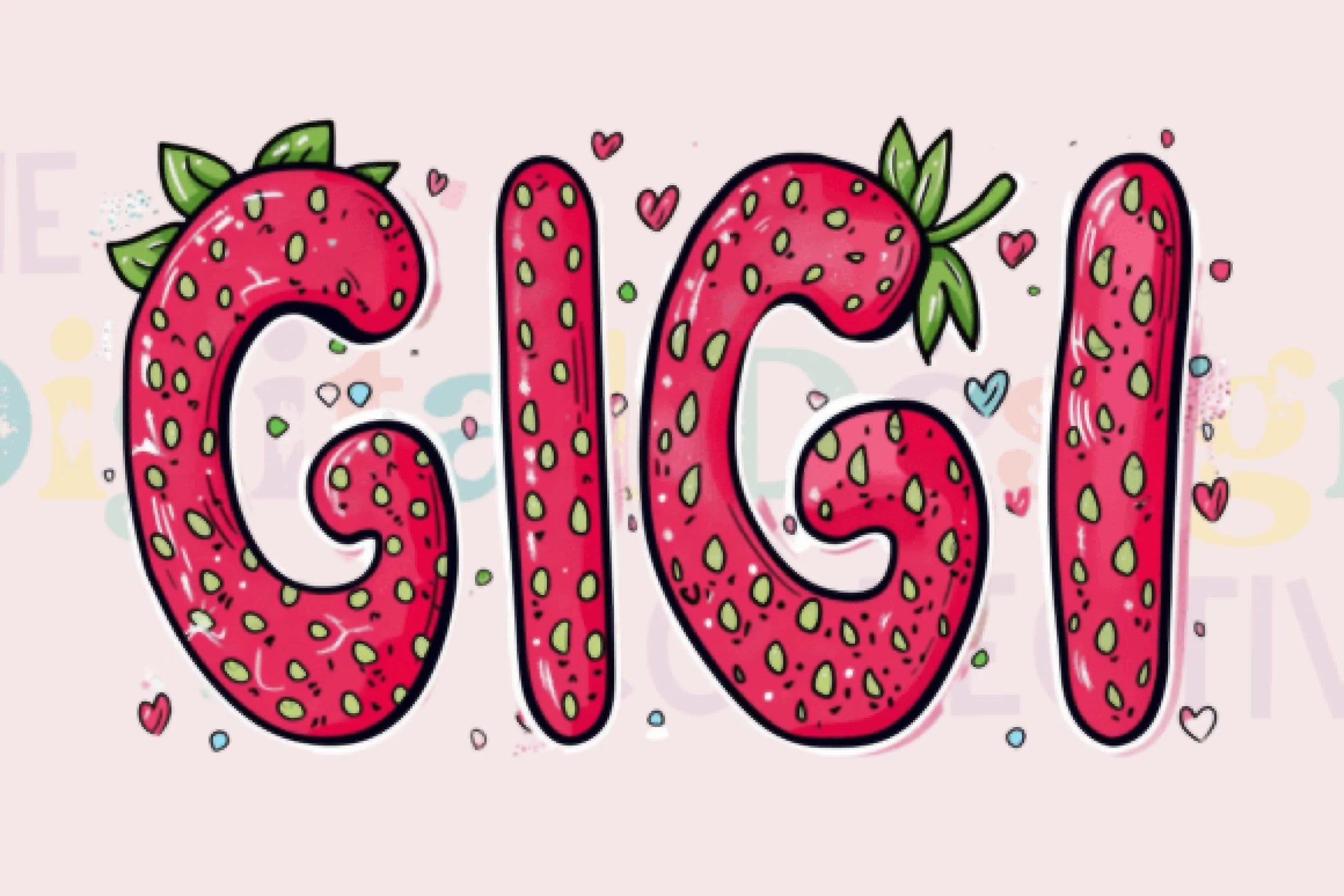 Strawberry Gigi Graphic Design Clipart Bundle - CraftNest - Digital Crafting and Art