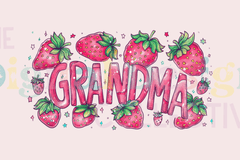 Vintage Strawberry Grandma Clipart Bundle - CraftNest - Digital Crafting and Art