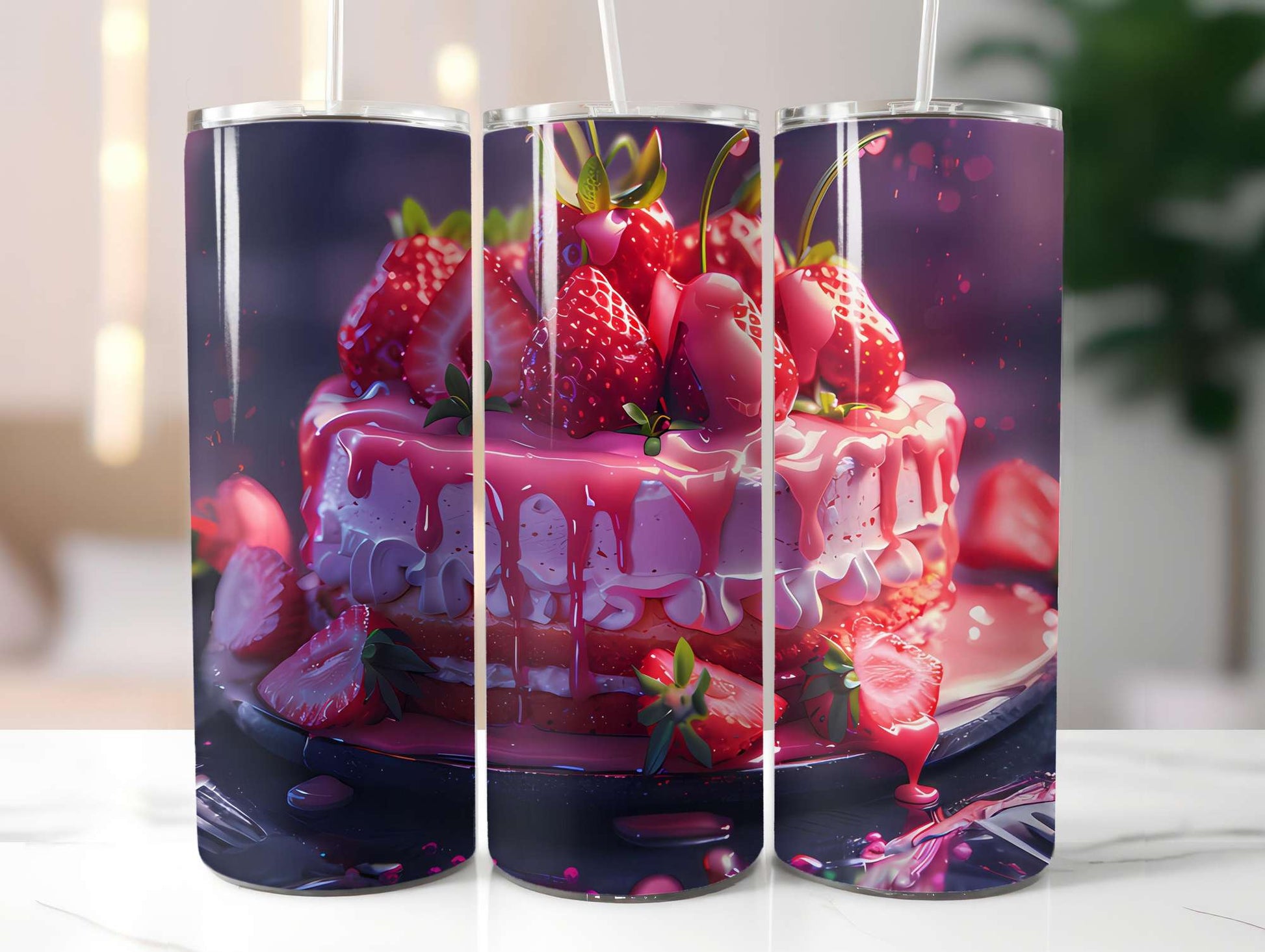 Strawberry 4 Tumbler Wrap - CraftNest - Digital Crafting and Art