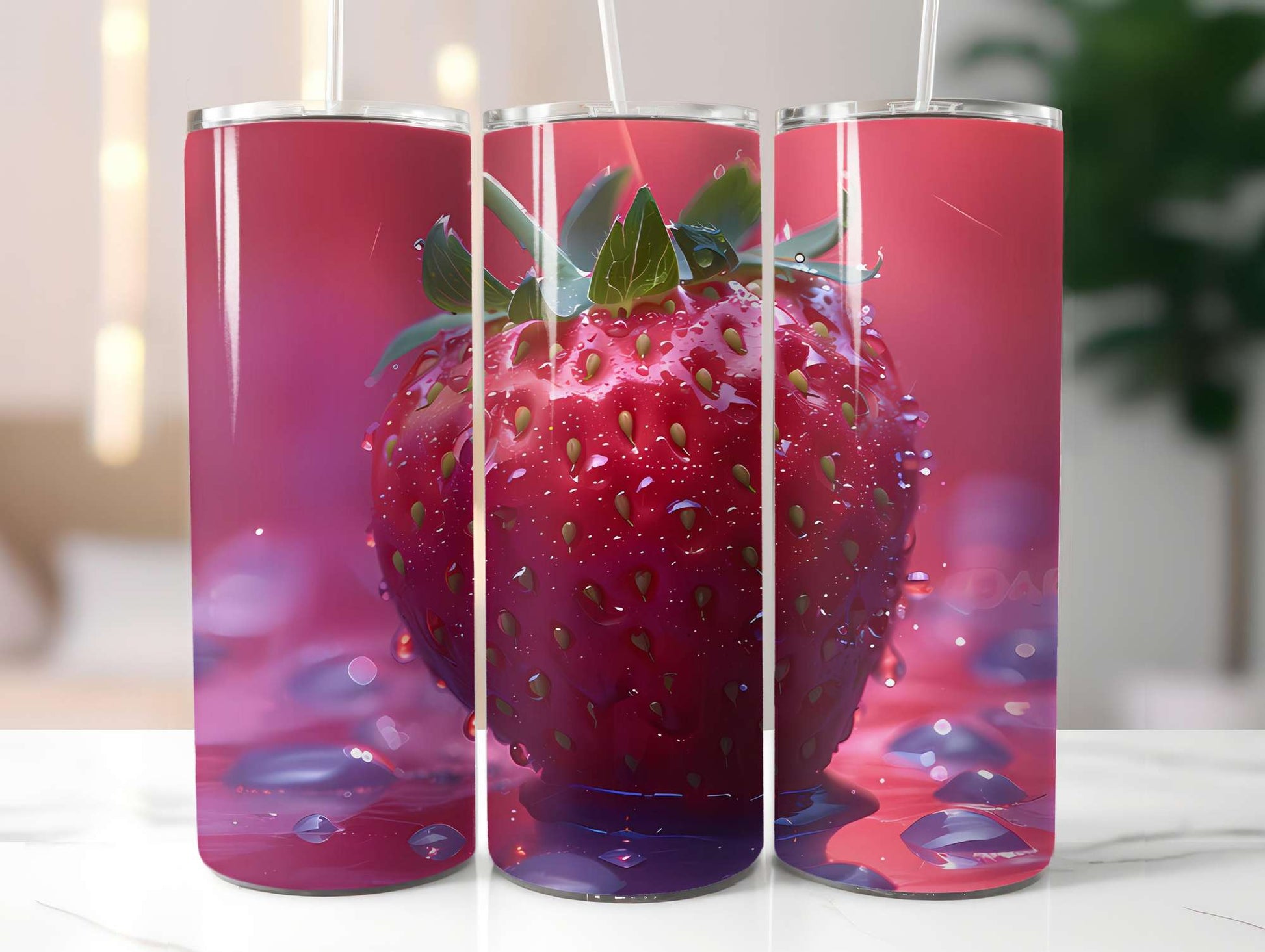 Strawberry 3 Tumbler Wrap - CraftNest - Digital Crafting and Art