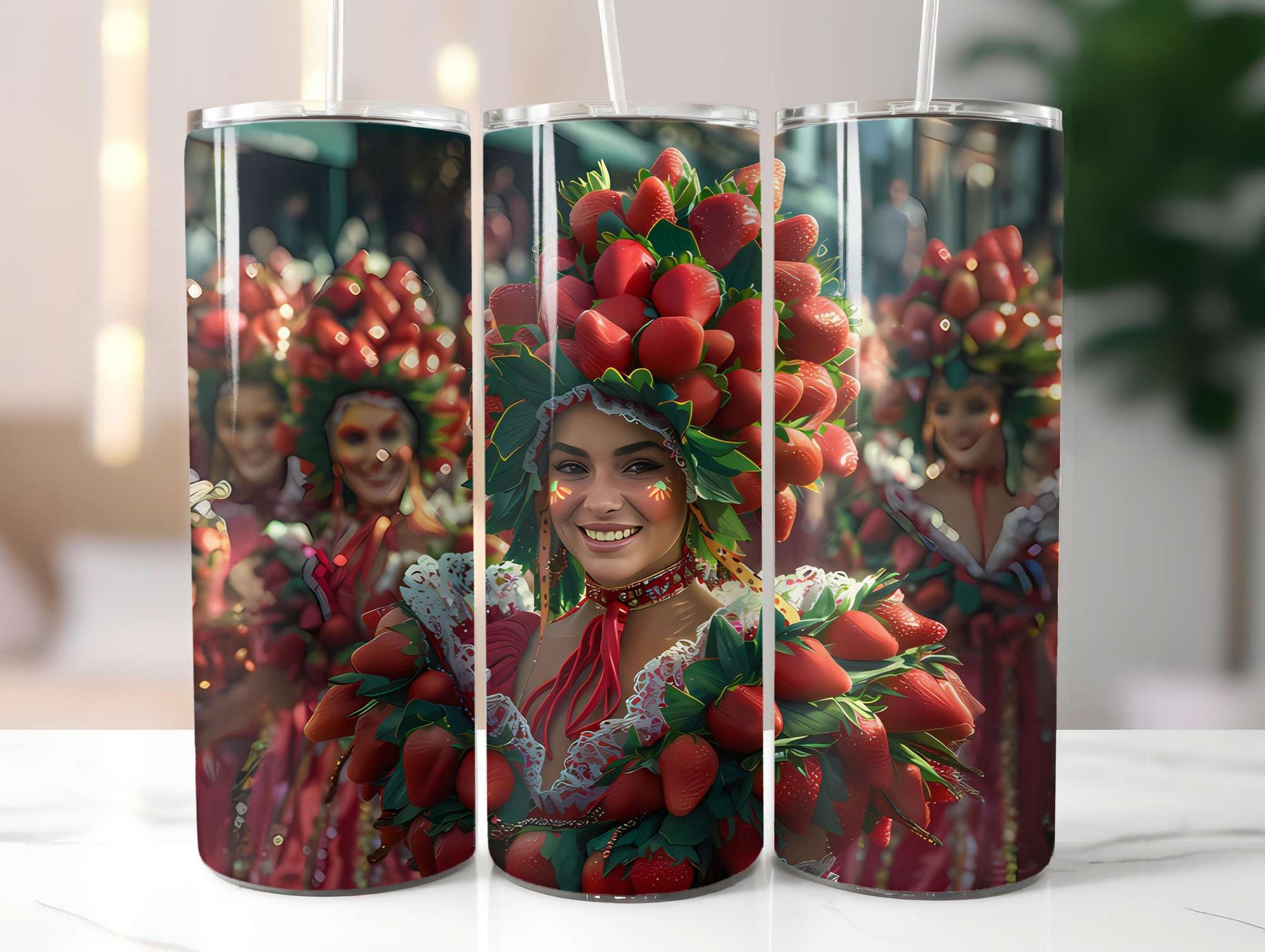 Strawberry 3 Tumbler Wrap - CraftNest - Digital Crafting and Art