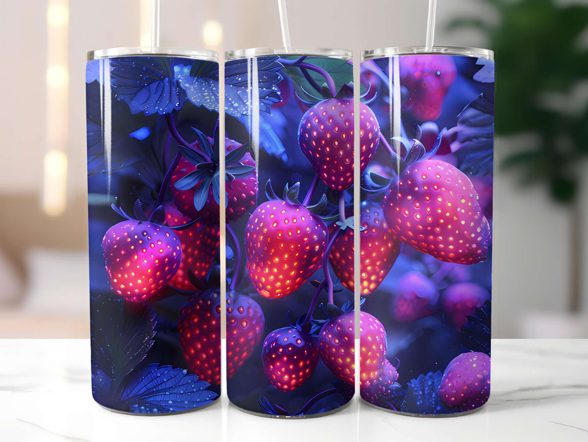 Strawberry 3 Tumbler Wrap - CraftNest - Digital Crafting and Art