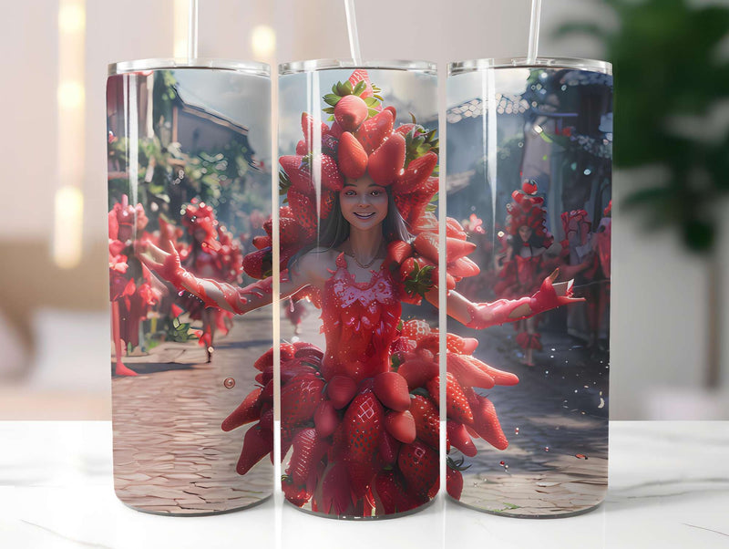 Strawberry 4 Tumbler Wrap - CraftNest - Digital Crafting and Art