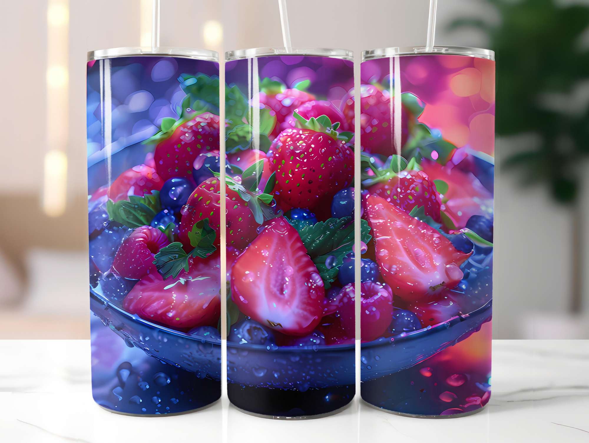 Strawberry 3 Tumbler Wrap - CraftNest - Digital Crafting and Art