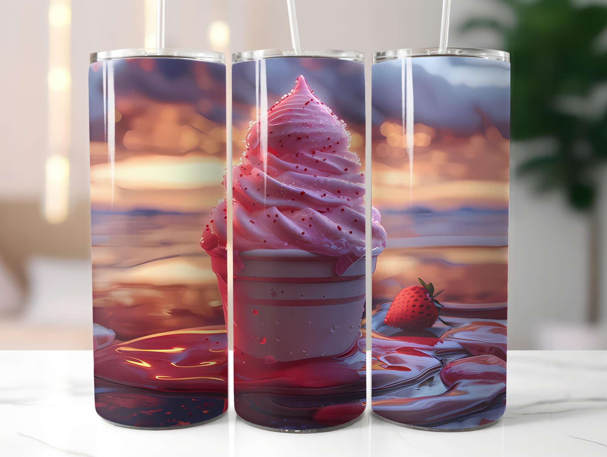 Strawberry 3 Tumbler Wrap - CraftNest - Digital Crafting and Art