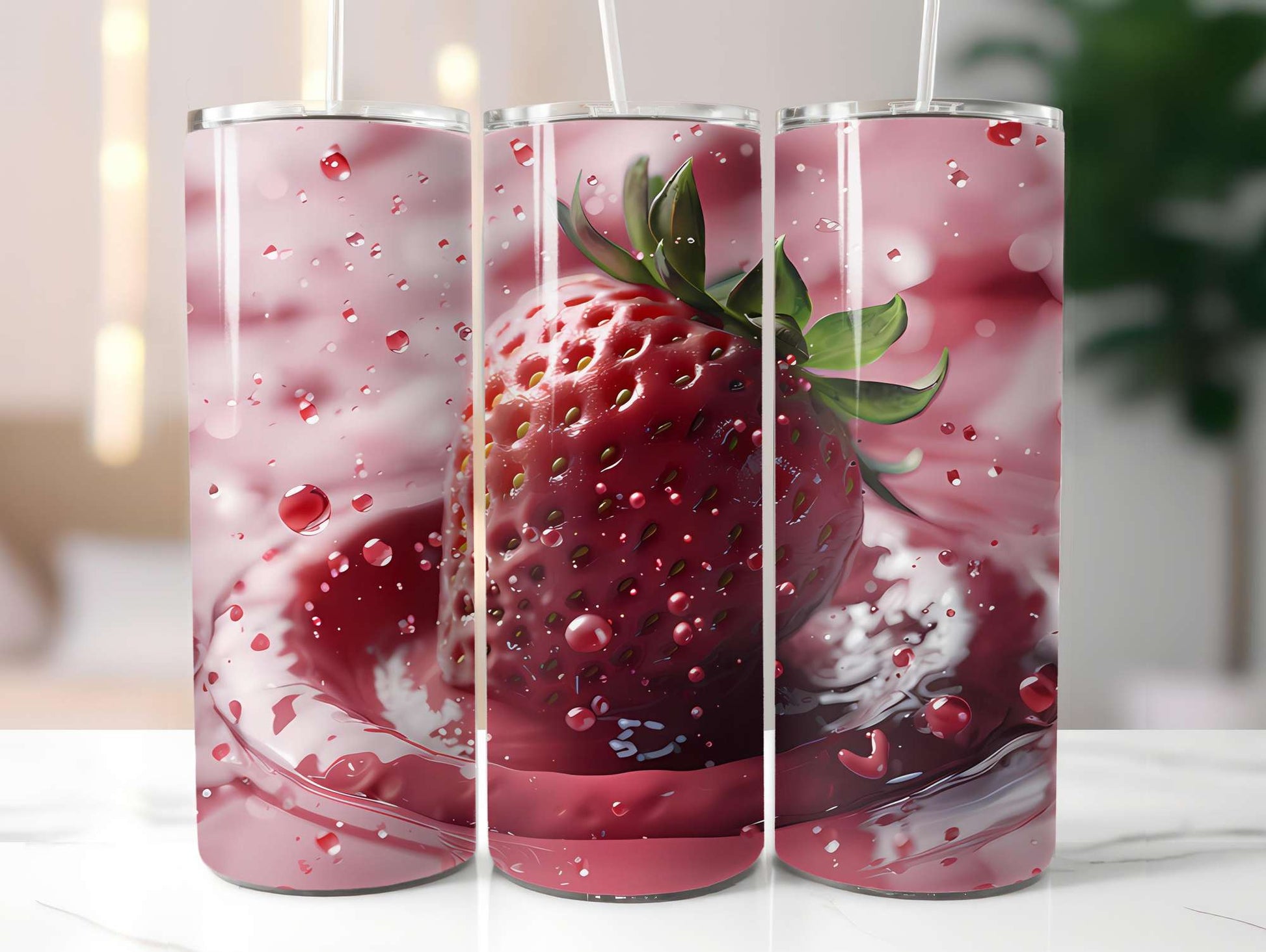 Strawberry 4 Tumbler Wrap - CraftNest - Digital Crafting and Art