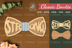 Strong Laser Cut Bowtie SVG Bundle - CraftNest - Digital Crafting and Art