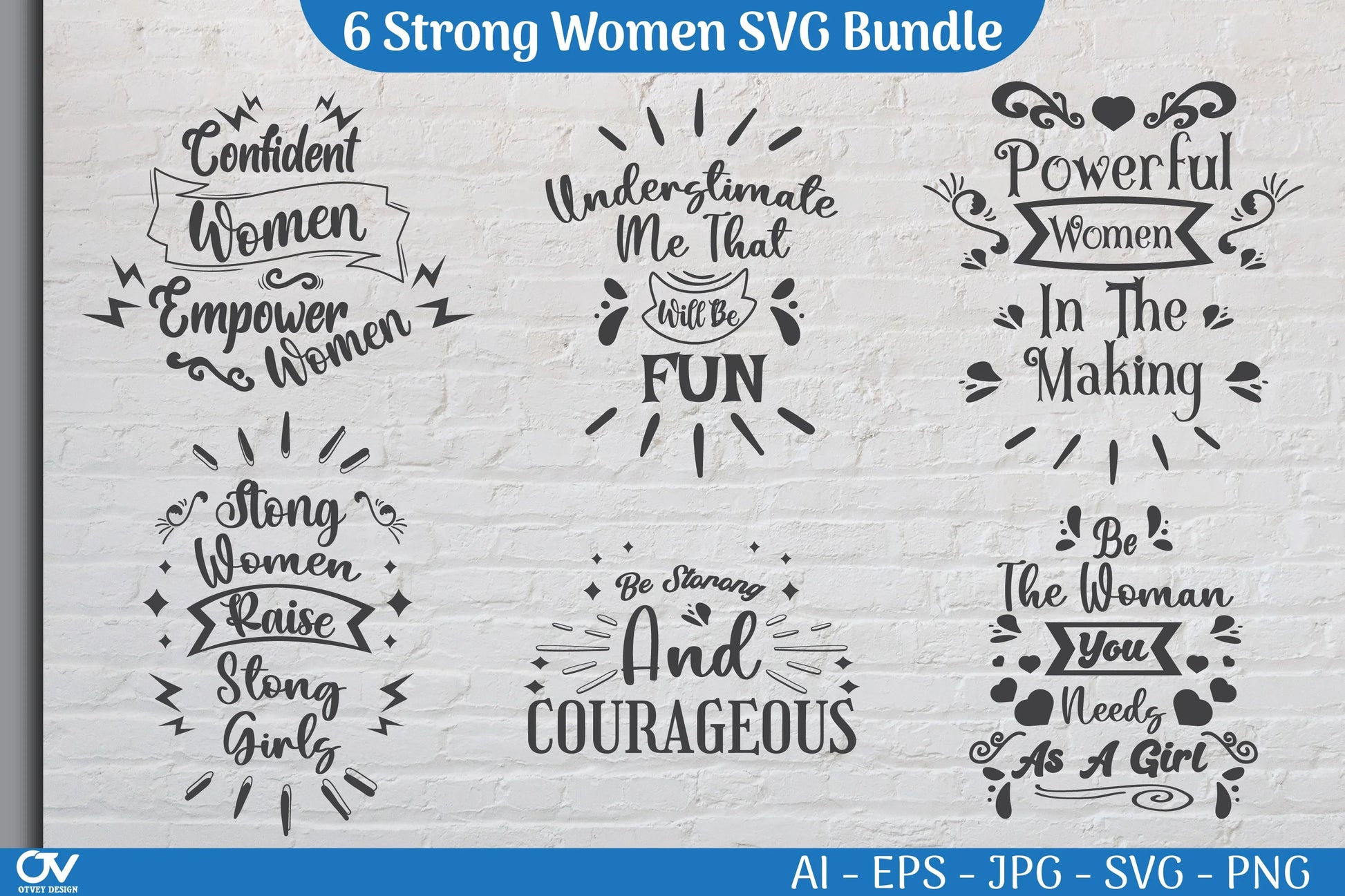 Strong Woman SVG Bundle - CraftNest - Digital Crafting and Art