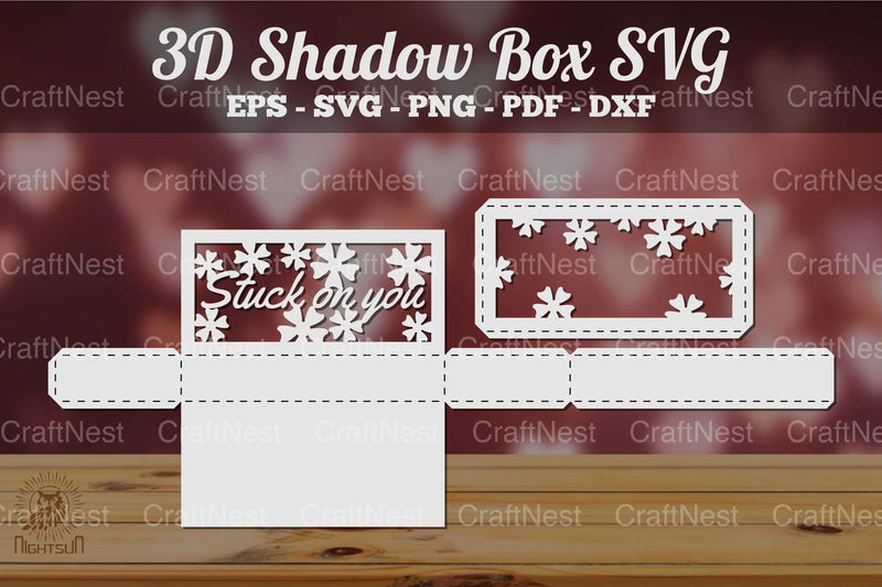 Stuck On You Shadow Box Template SVG Bundle - CraftNest - Digital Crafting and Art