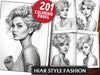 Hair Style Fashion Coloring Book