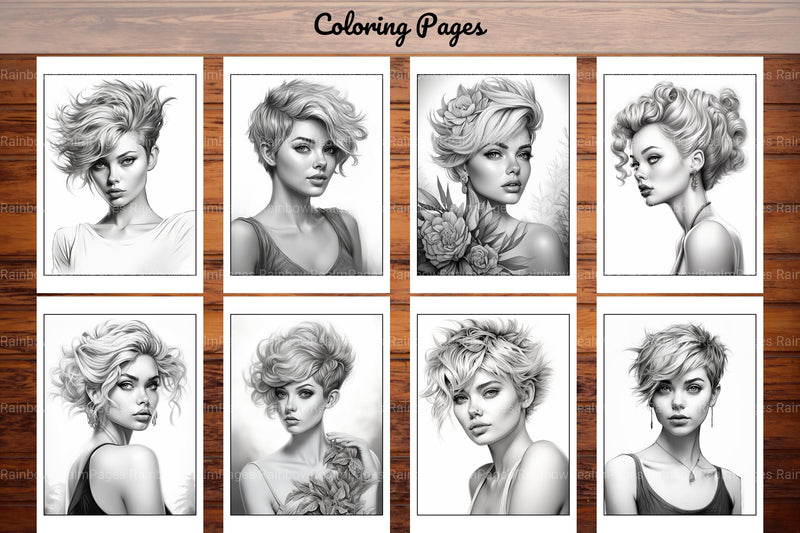 Hair Style Fashion Coloring Book - CraftNest - Digital Crafting and Art