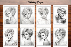 Hair Style Fashion Coloring Book - CraftNest - Digital Crafting and Art