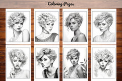 Hair Style Fashion Coloring Book - CraftNest - Digital Crafting and Art