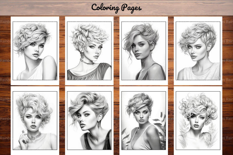 Hair Style Fashion Coloring Book - CraftNest - Digital Crafting and Art