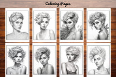 Hair Style Fashion Coloring Book - CraftNest - Digital Crafting and Art