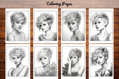 Hair Style Fashion Coloring Book - CraftNest - Digital Crafting and Art