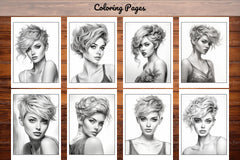 Hair Style Fashion Coloring Book - CraftNest - Digital Crafting and Art