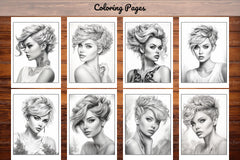 Hair Style Fashion Coloring Book - CraftNest - Digital Crafting and Art