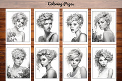 Hair Style Fashion Coloring Book - CraftNest - Digital Crafting and Art