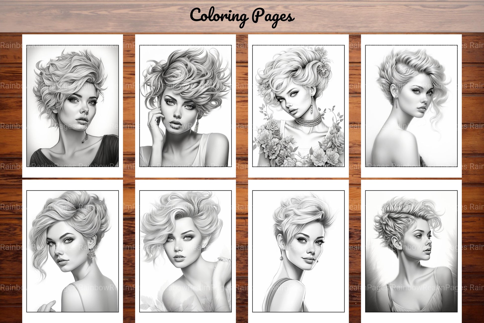 Hair Style Fashion Coloring Book - CraftNest - Digital Crafting and Art