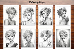 Hair Style Fashion Coloring Book - CraftNest - Digital Crafting and Art