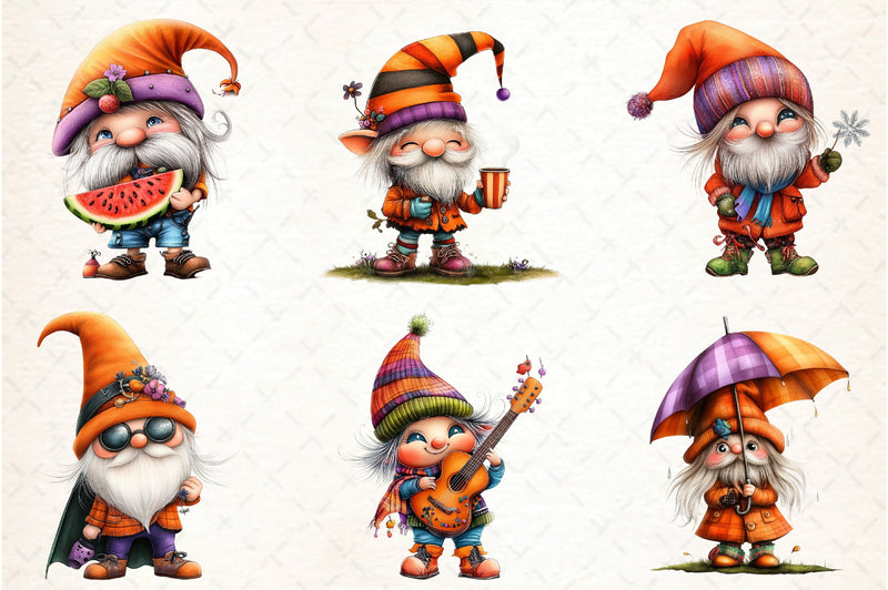 Stylish Gnome Clipart Bundle - CraftNest - Digital Crafting and Art