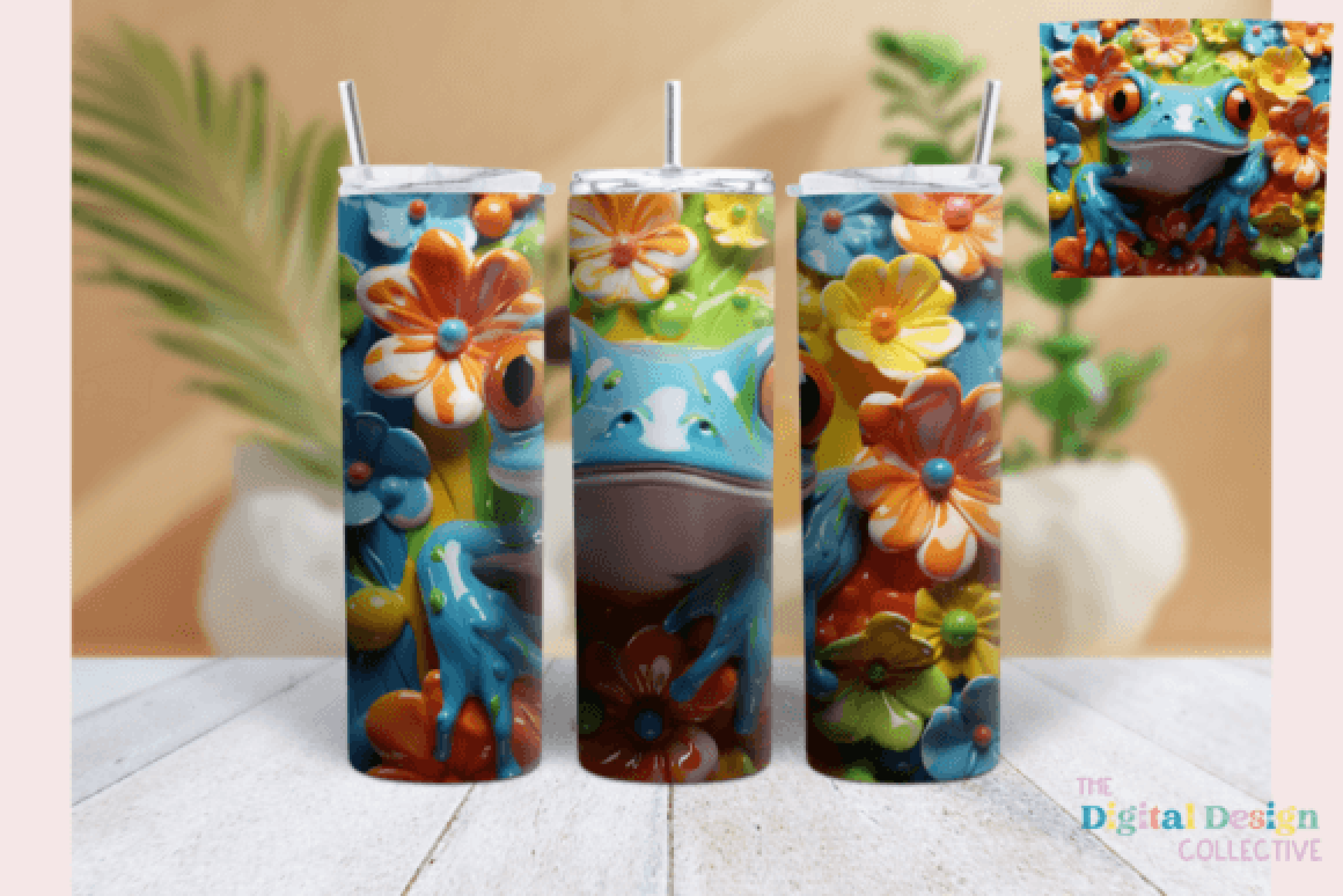 3D Frog Tumbler Wrap Bundle