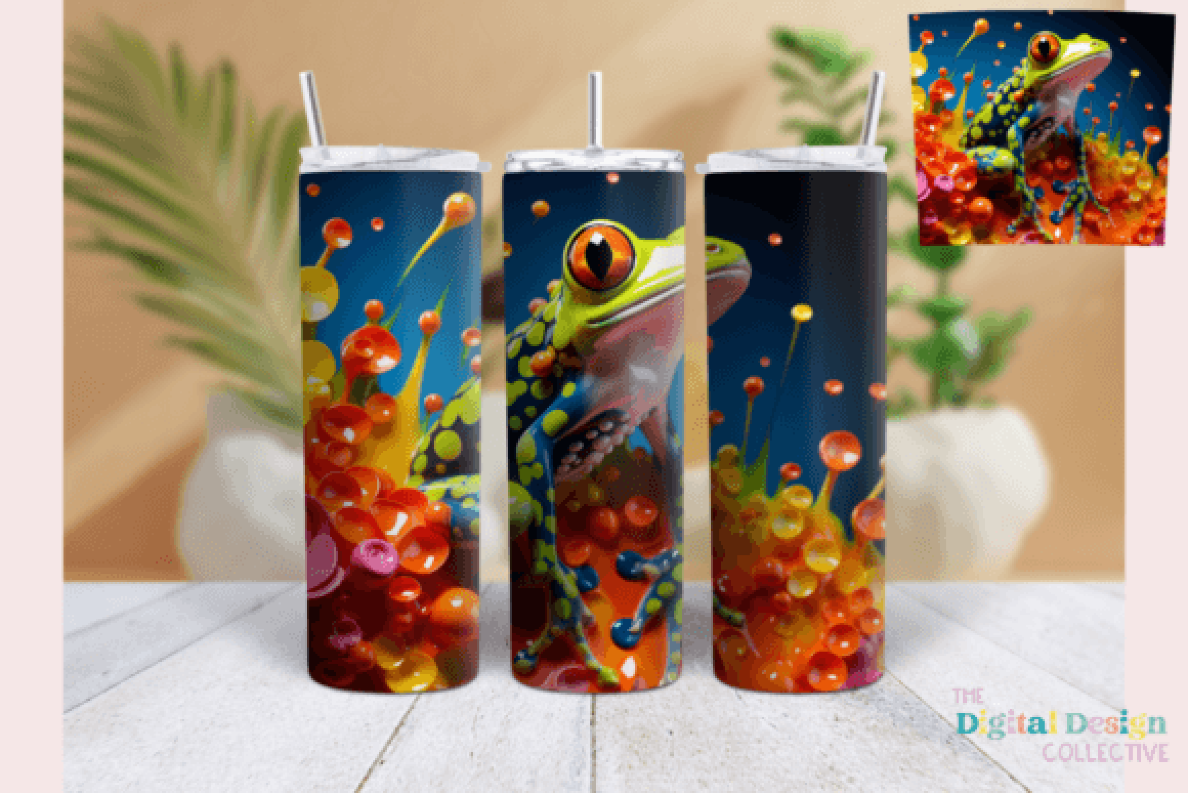 3D Frog Tumbler Wrap Bundle