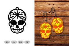 Sugar Skull Earring SVG Bundle - CraftNest - Digital Crafting and Art