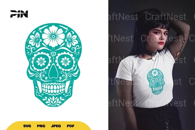 Sugar Skull Halloween SVG Bundle - CraftNest - Digital Crafting and Art