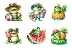 Summer Frogs Clipart Bundle - CraftNest - Digital Crafting and Art