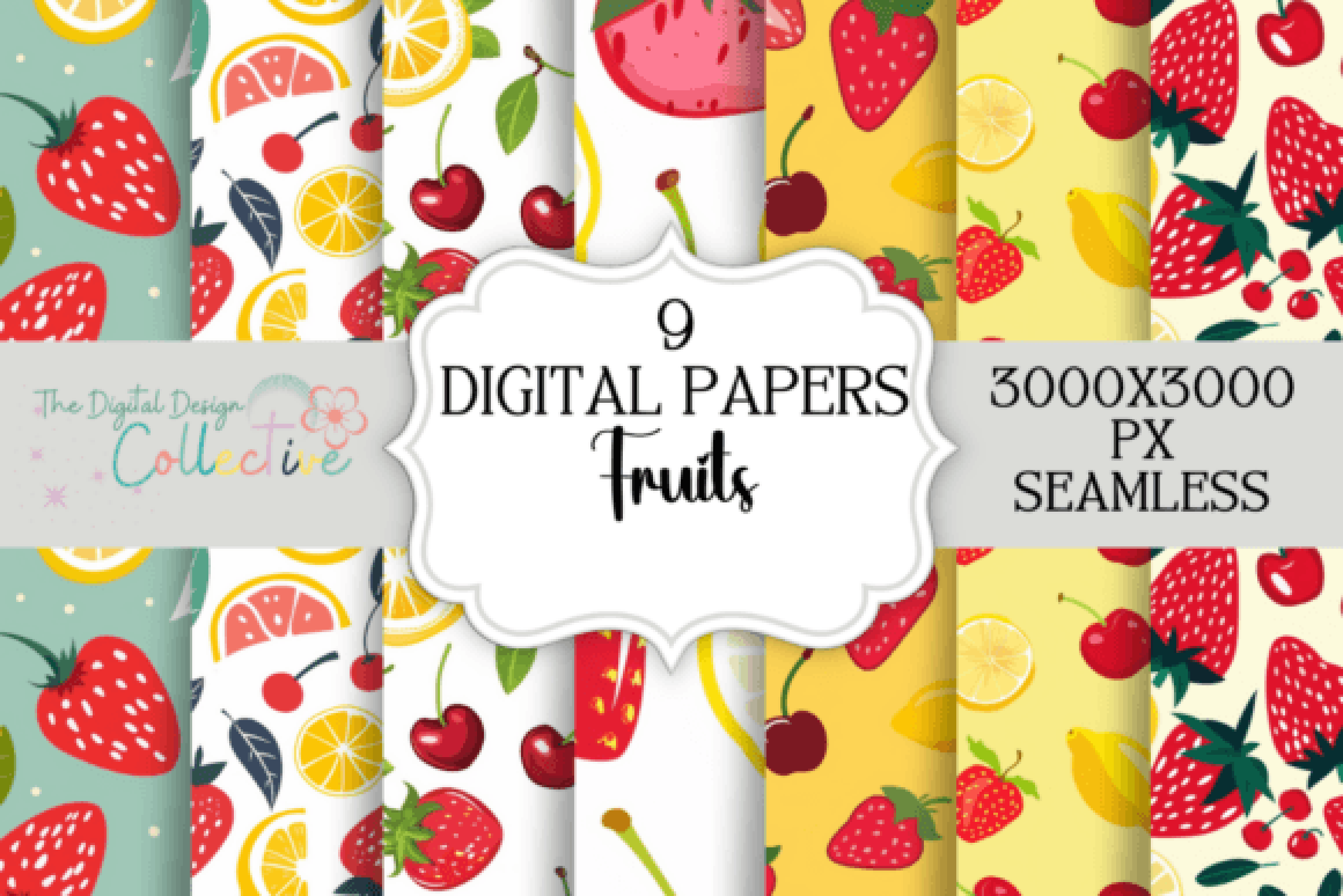 Summer Fruit Seamless Digital Paper