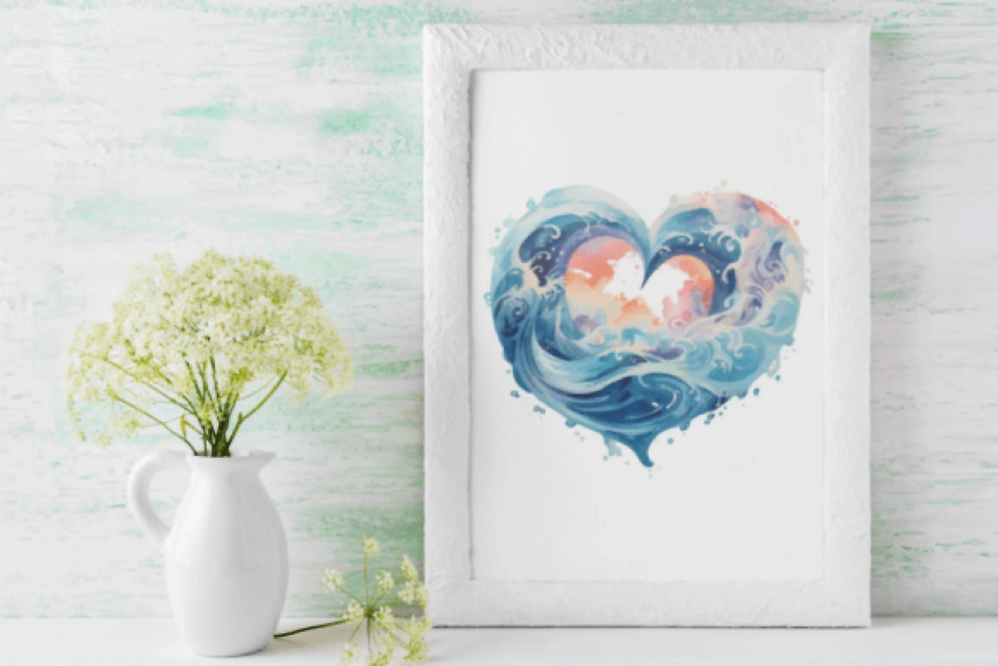 Summer Ocean Wave Hearts Clipart Bundle - CraftNest - Digital Crafting and Art