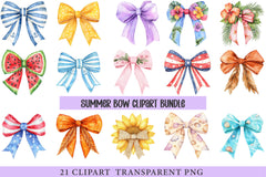 Summer Bow Clipart Bundle 1 - CraftNest - Digital Crafting and Art