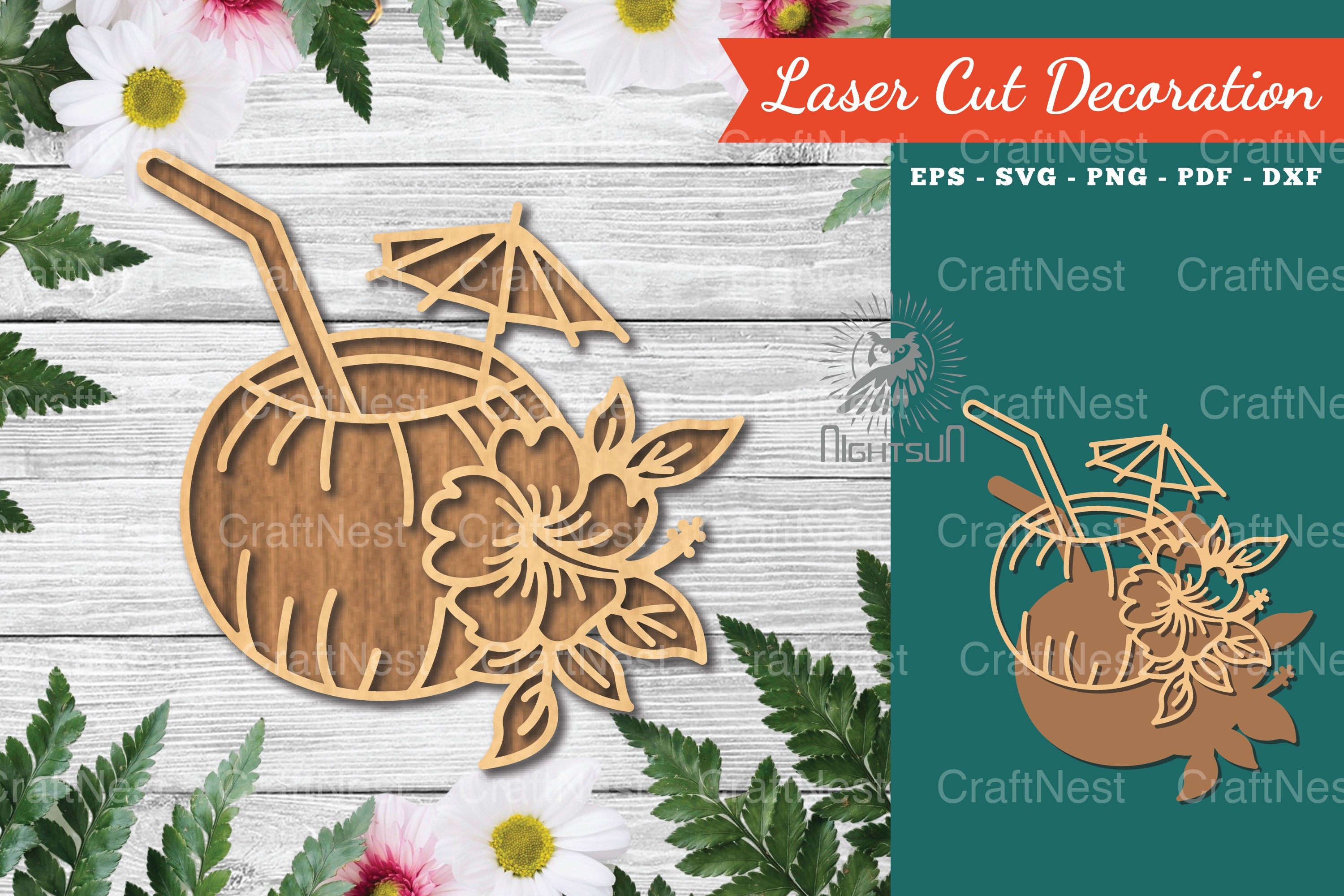 Summer Drink Laser Cut Decoration Clipart Bundle - CraftNest - Digital Crafting and Art